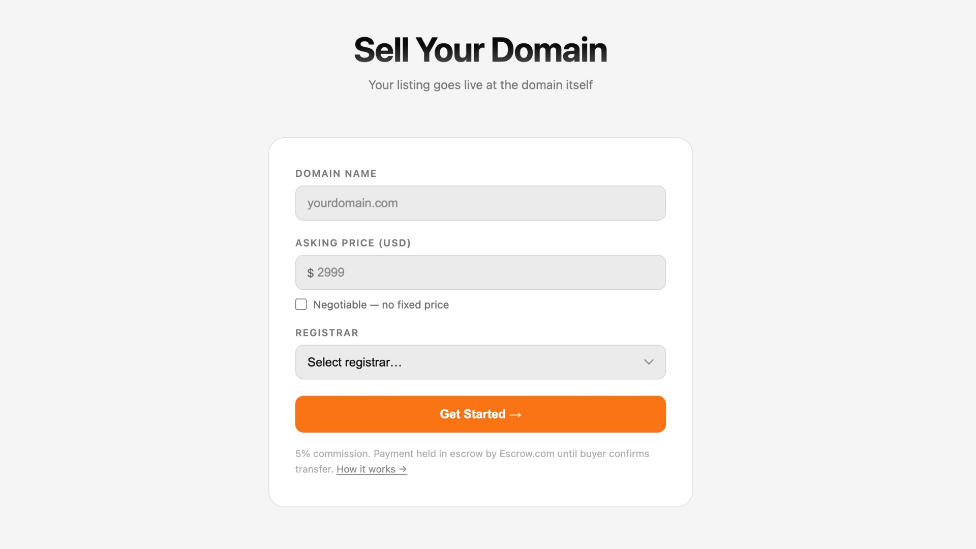 C22K domain seller dashboard